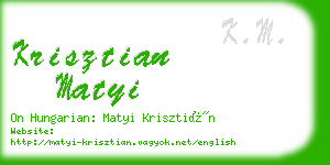 krisztian matyi business card